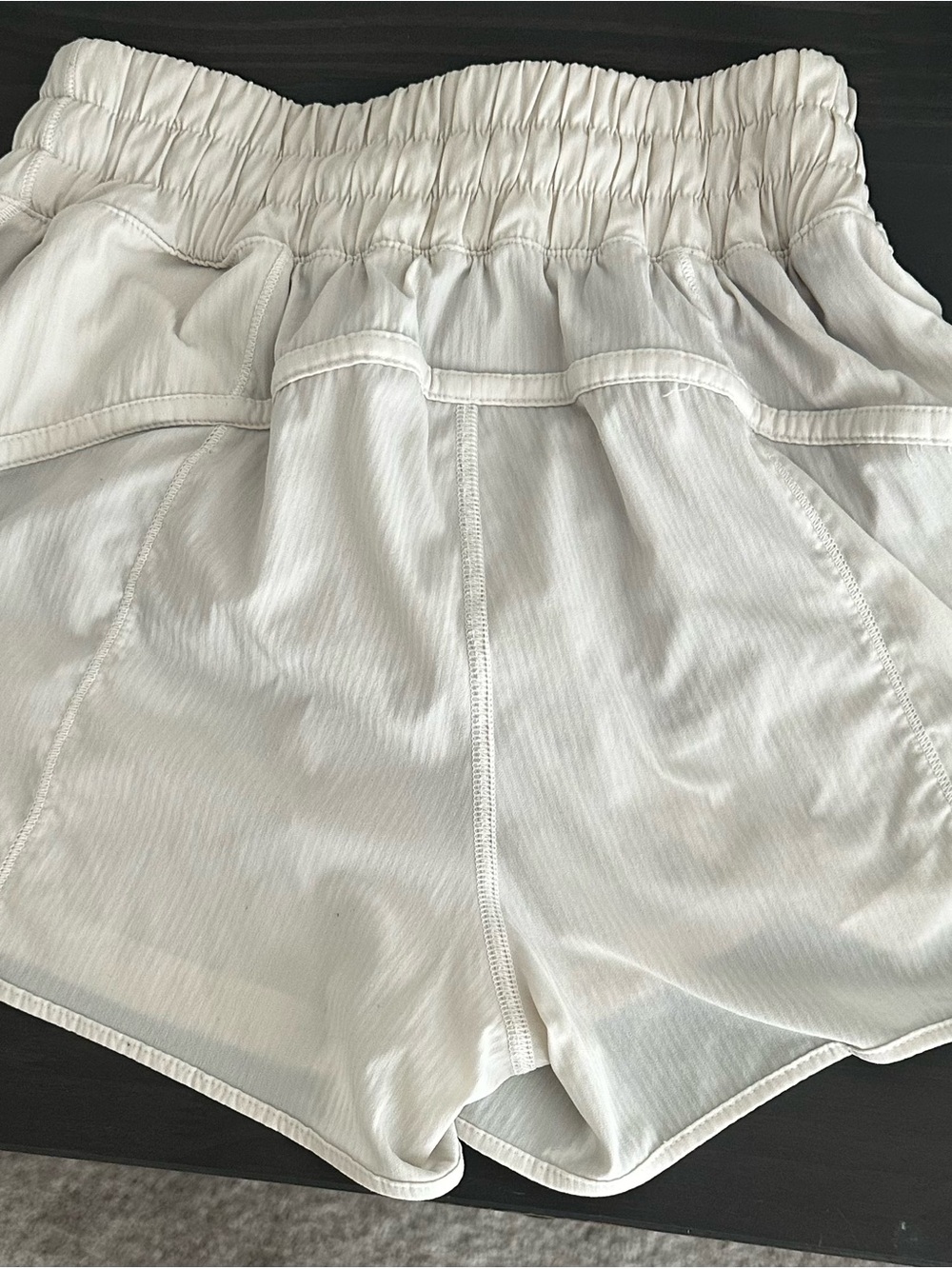 lululemon athletica White Women's Athletic Shorts with Elastic Waistband